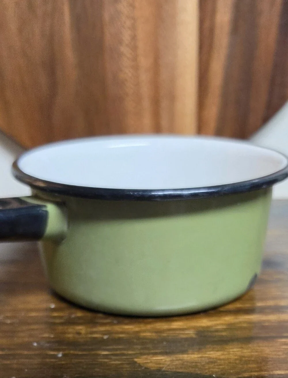 Enamel Saucepan - Green, White & Orange/Yellow Bundle